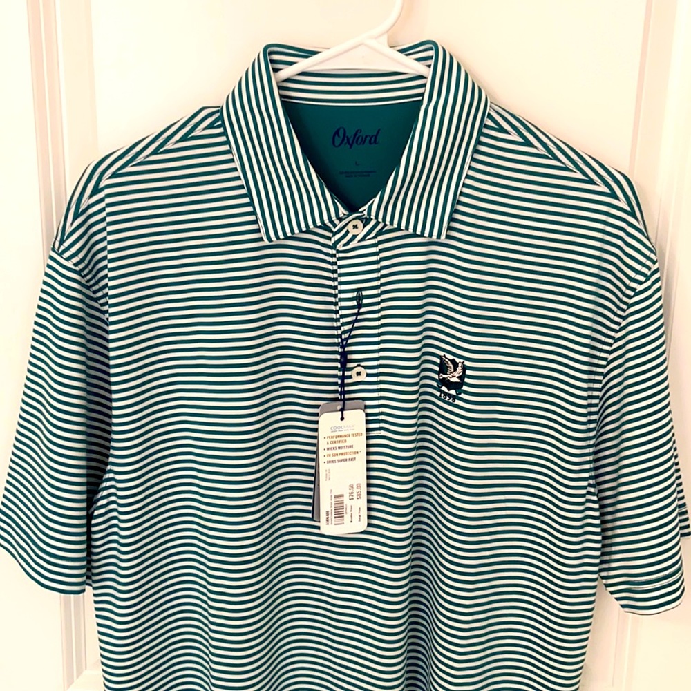 Oxford Large Spring Lake logo golf shirt Coolmax Tech SPF